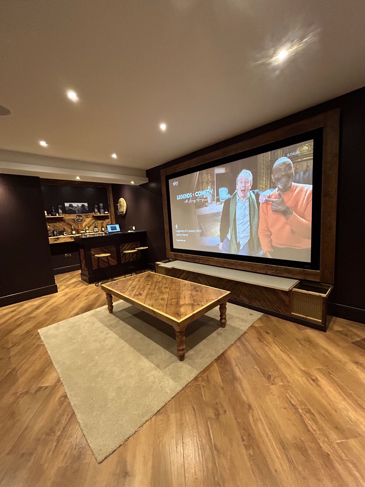 A dedicated home cinema room installed by OLB Installations